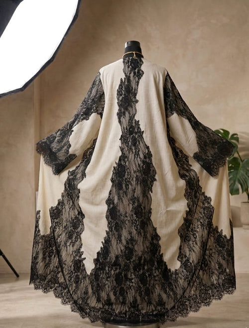 Abaya with french lace